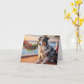 オーストラリアのシェパード・クリスマスクルーズ:ポーソーム カード (黄色い花)