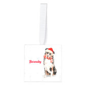 オーストラリアのシェパード·トゥー·フォト·フェリズ·ナビドッグ キューブオーナメント (正面)