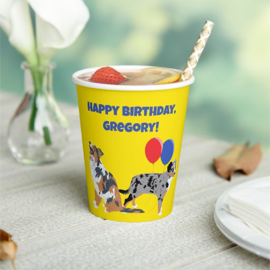 オーストラリアのシェルフとパーティー風船 紙コップ (インサイチュ)