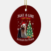 オーストラリアのシルキー·テリアー犬クリスマスツリークリスマス セラミックオーナメント (右)