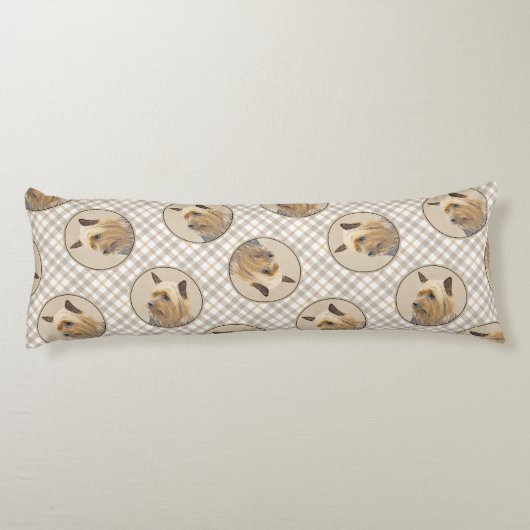 オーストラリアのシルキ絵を描テリアのオリジナルドッグアート ボディピロー (裏面)