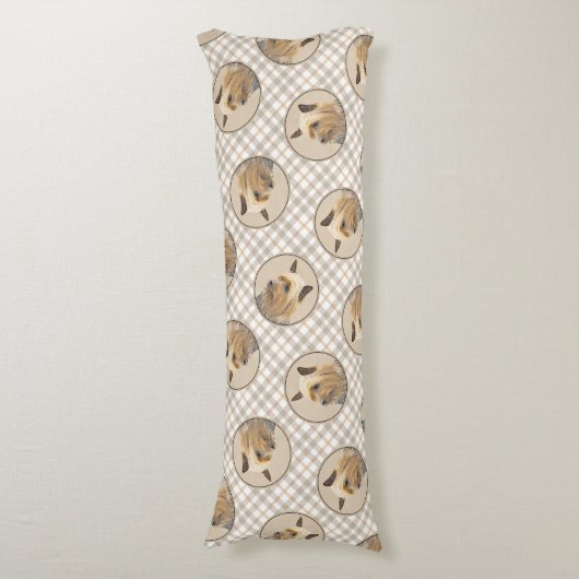 オーストラリアのシルキ絵を描テリアのオリジナルドッグアート ボディピロー (正面縦)