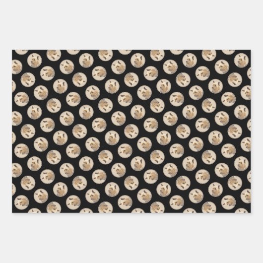 オーストラリアのシルキ絵を描テリアのオリジナルドッグアート ラッピングペーパーシート (正面3)