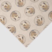 オーストラリアのシルキ絵を描テリアのオリジナルドッグアート 薄葉紙 (詳細)