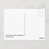 オーストラリアのシロガシラバトと野の花のカード ポストカード (裏面)