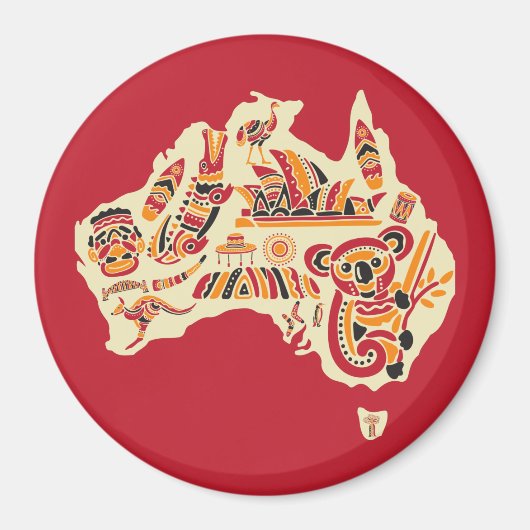 オーストラリアのシンボル マグネット (正面)