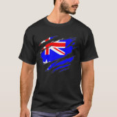 オーストラリアのスクラッチ国国旗 Tシャツ (正面)