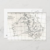 オーストラリアのスケッチマップ ポストカード (正面/裏面)