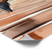 オーストラリアのスプリンターウォーターカラーアートプリント ポスター (角)