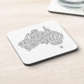 オーストラリアのスラング地図 コースター (左側)