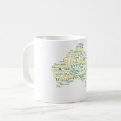 オーストラリアのスラング地図 コーヒーマグカップ (正面左)