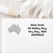 オーストラリアのスラング地図 ラベル (インサイチュ)