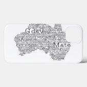 オーストラリアのスラング地図 Case-Mate iPhoneケース (裏面 (横))