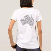 オーストラリアのスラング地図 Tシャツ (裏面)