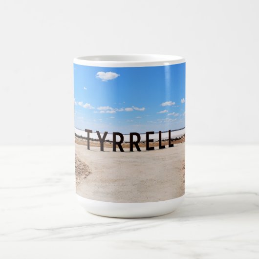 オーストラリアのタイレル湖の塩と空 コーヒーマグカップ (中央)