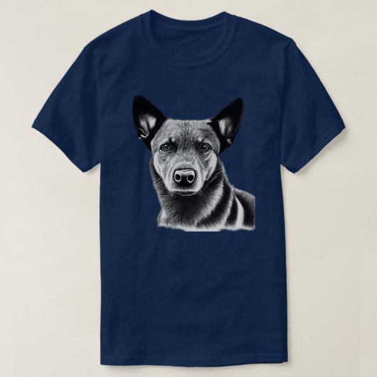 オーストラリアのツンピー尻尾の牛の犬 Tシャツ (デザイン正面)
