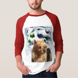 オーストラリアのテリアのクリスマスプレゼント Tシャツ