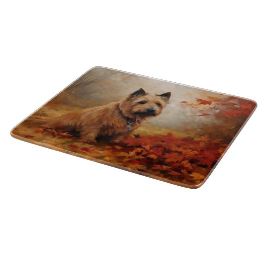 オーストラリアのテリアイン紅葉秋インスパイア カッティングボード (角)