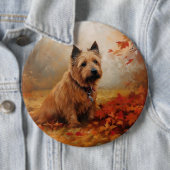 オーストラリアのテリアイン紅葉秋インスパイア 缶バッジ (インサイチュ)