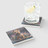 オーストラリアのテリアオンパドル:風光明媚な冒険 ストーンコースター (横)