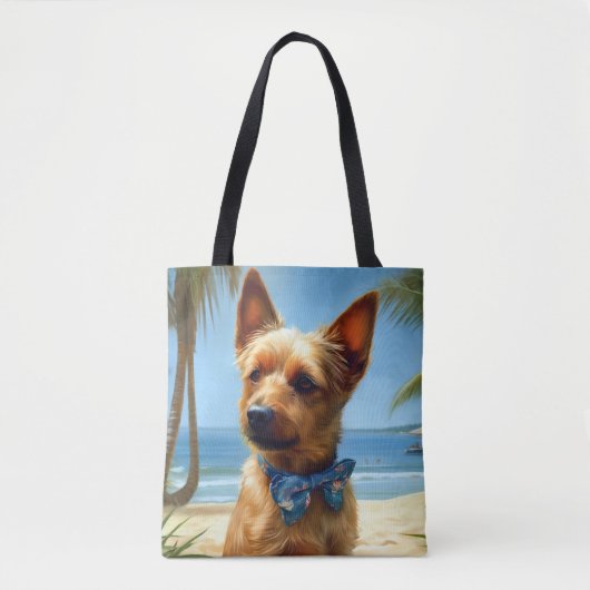 オーストラリアのテリアオンビーチ犬の恋人の夏のギフト トートバッグ (正面)