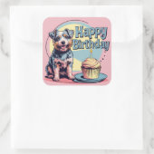 オーストラリアのテリアカラフル犬 スクエアシール (バッグ)