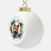 オーストラリアのテリアクリスマスリースフェスティバルカップ セラミックボールオーナメント (右)
