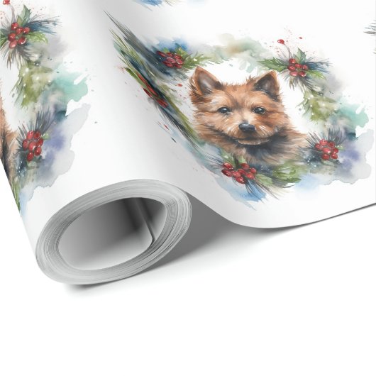 オーストラリアのテリアクリスマスリースフェスティバルカップ ラッピングペーパー (ロールコーナー)