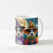 オーストラリアのテリアドッグスパンプキンハロウィンおもしろい コーヒーマグカップ (正面右)