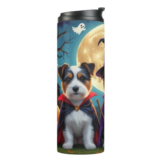 オーストラリアのテリアドッグスパンプキンハロウィンおもしろい タンブラー (回転左)