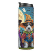 オーストラリアのテリアドッグスパンプキンハロウィンおもしろい タンブラー (回転右)