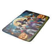 オーストラリアのテリアドッグスパンプキンハロウィンおもしろい バスマット (アングル)