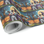 オーストラリアのテリアドッグスパンプキンハロウィンおもしろい ラッピングペーパー (ロールコーナー)