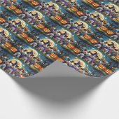 オーストラリアのテリアドッグスパンプキンハロウィンおもしろい ラッピングペーパー (角)