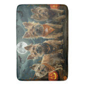 オーストラリアのテリアハロウィン不気味 バスマット (正面縦)