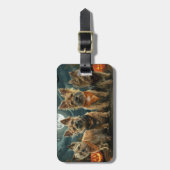 オーストラリアのテリアハロウィン不気味 ラゲッジタグ (正面縦)