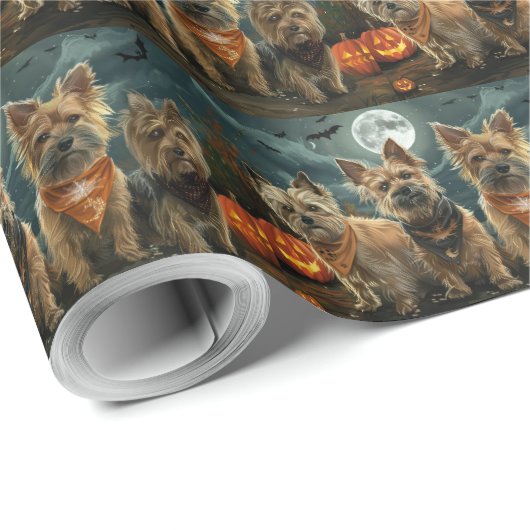 オーストラリアのテリアハロウィン不気味 ラッピングペーパー (ロールコーナー)
