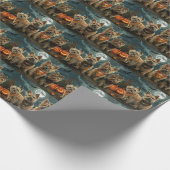 オーストラリアのテリアハロウィン不気味 ラッピングペーパー (角)