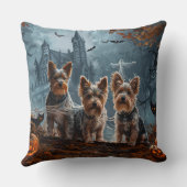 オーストラリアのテリアハロウィーンナイトドギー喜び クッション (裏面)