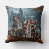 オーストラリアのテリアハロウィーンナイトドギー喜び クッション (正面)