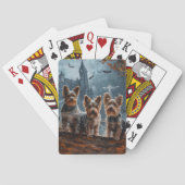 オーストラリアのテリアハロウィーンナイトドギー喜び トランプ (裏面)