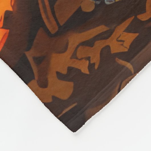 オーストラリアのテリアハロウィーンナイトドギー喜び フリースブランケット (角)