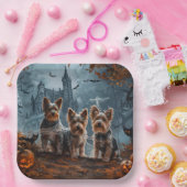 オーストラリアのテリアハロウィーンナイトドギー喜び ペーパープレート (パーティー)