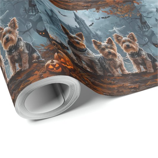 オーストラリアのテリアハロウィーンナイトドギー喜び ラッピングペーパー (ロールコーナー)