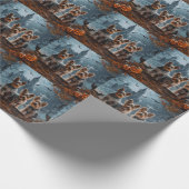 オーストラリアのテリアハロウィーンナイトドギー喜び ラッピングペーパー (角)