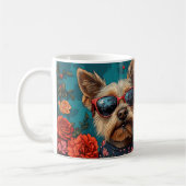 オーストラリアのテリアハートバラバレンタインデー コーヒーマグカップ (左)