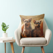 オーストラリアのテリアパピー秋の喜びカボチャ クッション (椅子)