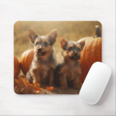 オーストラリアのテリアパピー秋の喜びカボチャ マウスパッド (マウス)