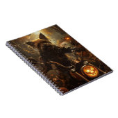 オーストラリアのテリアライディングオートバイハロウィーン ノートブック (右側)