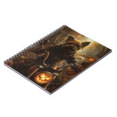 オーストラリアのテリアライディングオートバイハロウィーン ノートブック (左側)